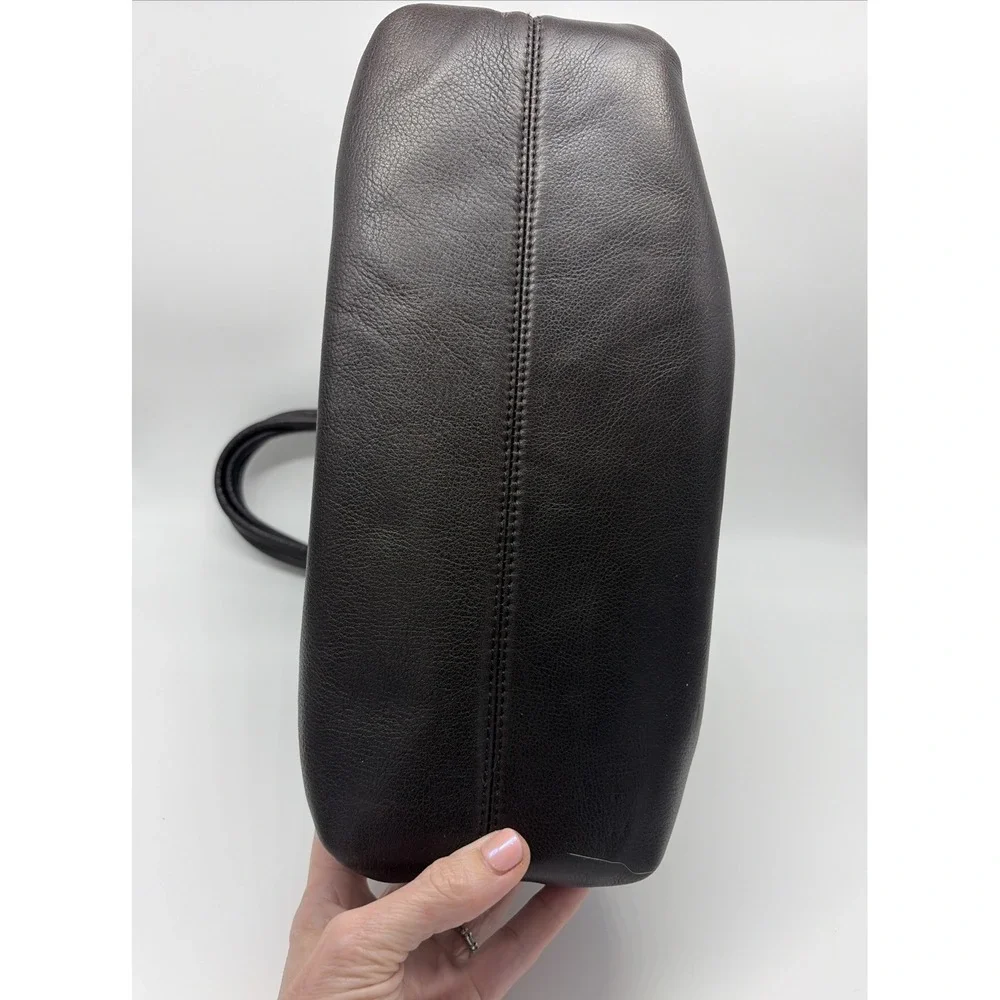 Bally Lailan  Y2K Brown Chocolate Leather Quiet Luxury Gathered Doctor Bag
